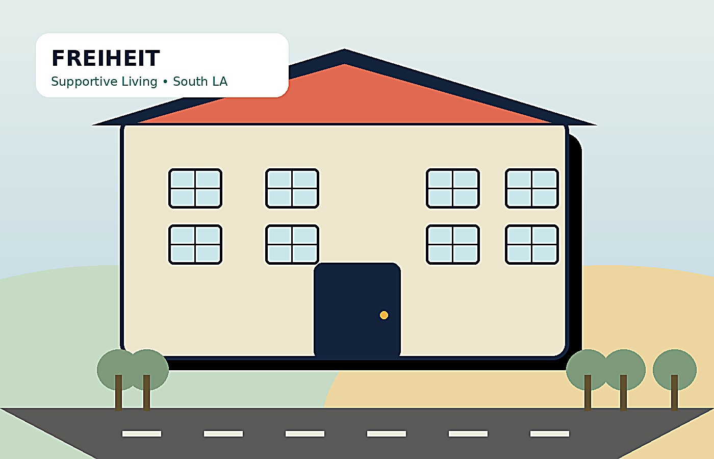 Colorful renovated multifamily supportive living property